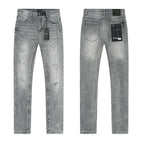 RTA Brand Men's Slim Fit Paint Graffiti Damaged Destroyed Hole Skinny Denim long Trouser Jeans Pants Streetwear