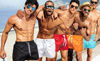 Mens Swim Trunks with Mesh Lining Side Pockets Solid Beach Shorts Quick Dry Lightweight Drawstring Board Shorts Summer Swimwear
