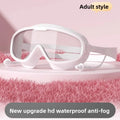 Professional Swimming Goggles Set, Large Frame Anti-Fog, Waterproof HD Lens, Includes Swim Cap for Men Women Children