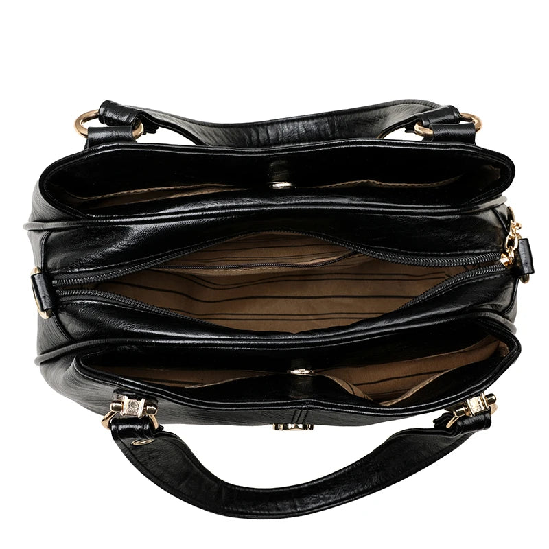 Genuine Brand Leather Women Handbag Luxury Designer Shoulder Crossbody Bags Ladies Purse Messenger Tote Bag Female Commuting Bag