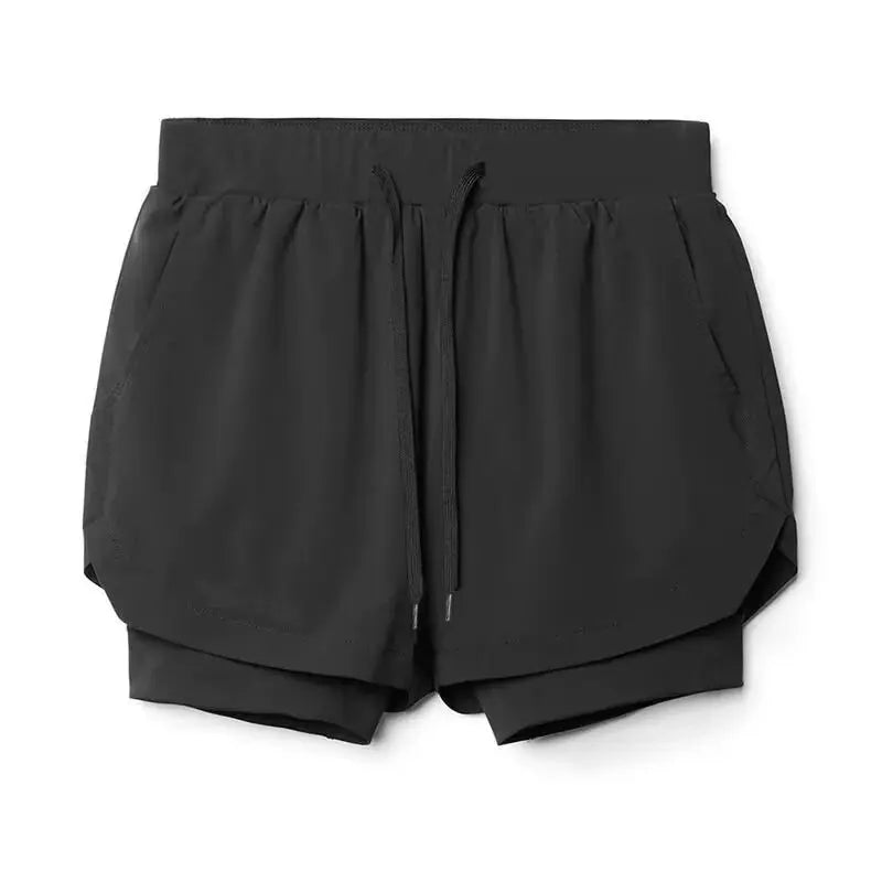Men new Running Shorts 2 In 1 Double-deck Sport Shorts Sportswear Gym Fitness Short Pants Training Jogging Bottom Men's Clothing