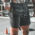 Men new Running Shorts 2 In 1 Double-deck Sport Shorts Sportswear Gym Fitness Short Pants Training Jogging Bottom Men's Clothing