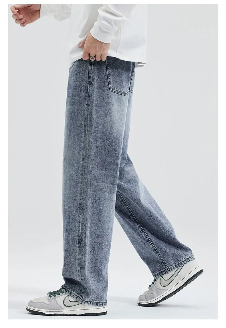 Men's Loose Wide-leg Trendy and Versatile Jeans for Spring Autumn Casual and Versatile Men's Jeans for Man Denim Pant Streetwear