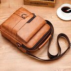 Crossbody Bag Shoulder Bags Vintage Men Handbags Large Capacity PU Leather Bag For Man Tote Bag Motorcycle Shoulder Bag