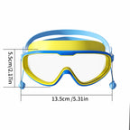 Kids Swimming Goggles Big Frame HD View Anti-fog Waterproof Children's Swim Goggles Boys and Girls Multi-color to Choose