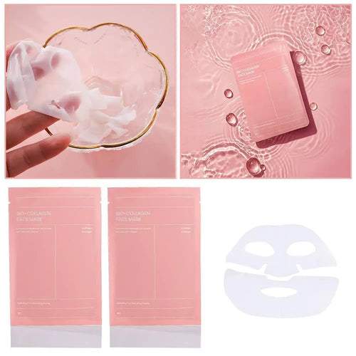 1-5pcs Bio Collagen Face Mask Shrink Pores Deep Hydrating Overnight Mask Moisturizing Refreshing Brightening Face Skin Care