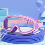 Children's swimming goggles; anti-fog and anti-ultraviolet; wide-angle swimming goggles; waterproof children's pool glasses; sui