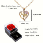 Mom Heart Pendant Necklace With Rose Gift Box For Mom Birthday Christmas Romantic Gift 2024 New In Fashion Luxury Zirocn Jewelry