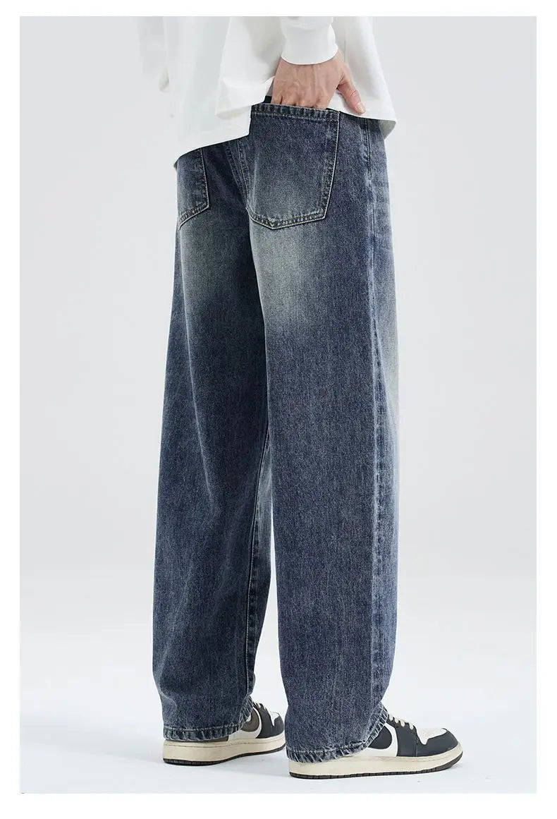 Men's Loose Wide-leg Trendy and Versatile Jeans for Spring Autumn Casual and Versatile Men's Jeans for Man Denim Pant Streetwear
