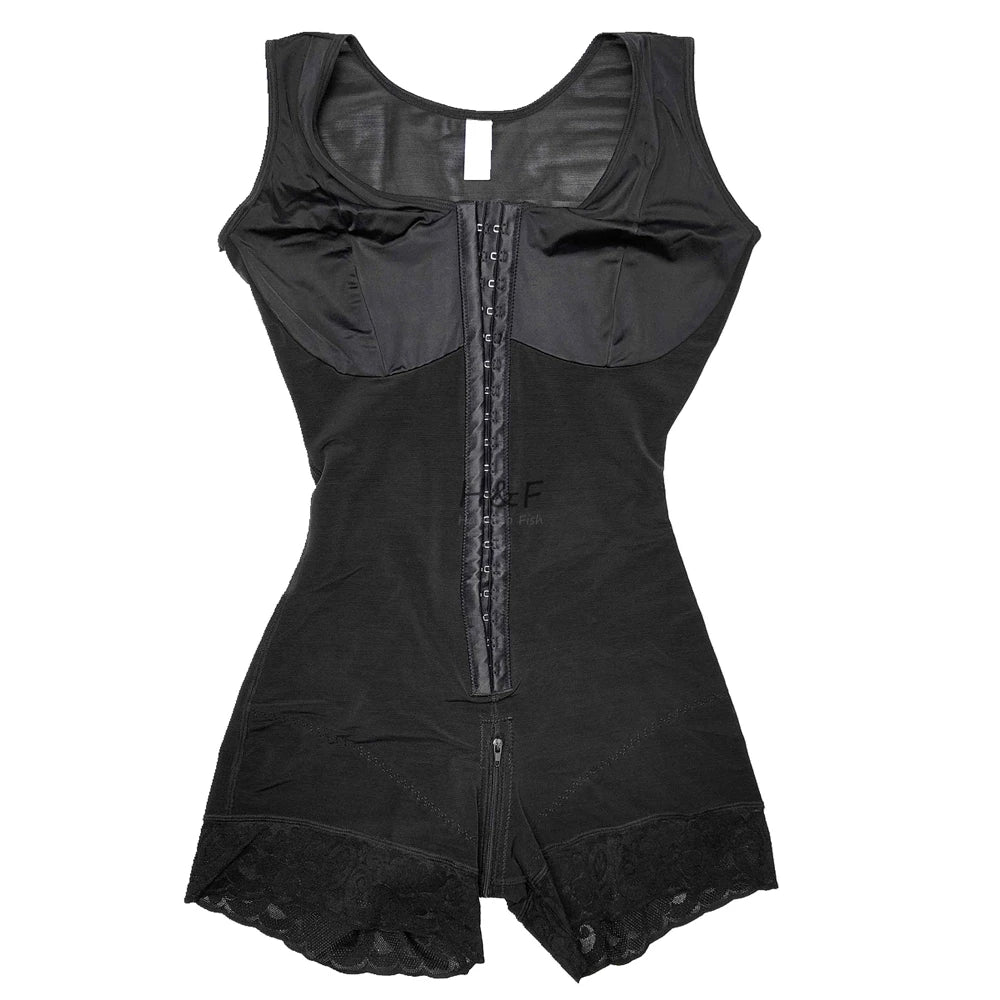 Full Body Shaper High Compression Shapewear Girdle With Brooches Bust For Postpartum Slimming Sheath Belly Fajas Colombianas