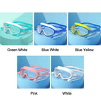 Kids Big Frame Swimming Goggles with Earplugs Children's Anti-fog Swimming Glasses Boys Girls Pool Beach Eyewear Swim Goggles