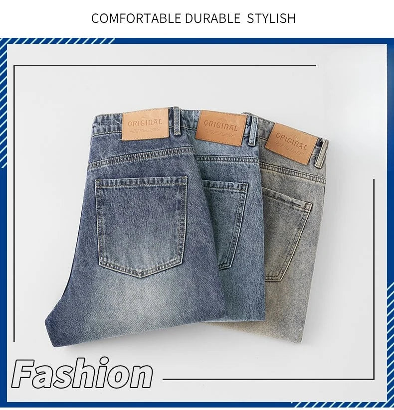 Men's Loose Wide-leg Trendy and Versatile Jeans for Spring Autumn Casual and Versatile Men's Jeans for Man Denim Pant Streetwear