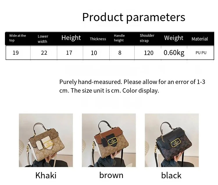 2026 Fashionable women's handbag with a vintage French design, suitable for any occasion as a shoulder or cross-body bag