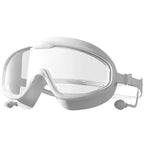Professional Swimming Goggles Set, Large Frame Anti-Fog, Waterproof HD Lens, Includes Swim Cap for Men Women Children