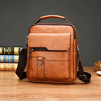 Crossbody Bag Shoulder Bags Vintage Men Handbags Large Capacity PU Leather Bag For Man Tote Bag Motorcycle Shoulder Bag
