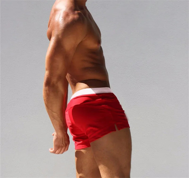 Men's Swim Shorts Swim Trunks Drawstring Mesh Lining Elastic Waist Breathable Quick Dry Board Shorts to Beach Pool Summer Male