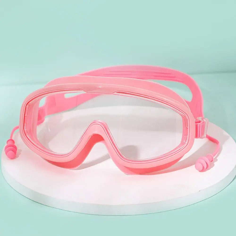 Outdoor Swim Goggles Waterproof Anti-Fog Wide View Scuba Diving Swimming Glasses with Earplugs Adult Youth Swim Eyewear