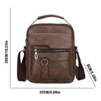 Crossbody Bag Shoulder Bags Vintage Men Handbags Large Capacity PU Leather Bag For Man Tote Bag Motorcycle Shoulder Bag