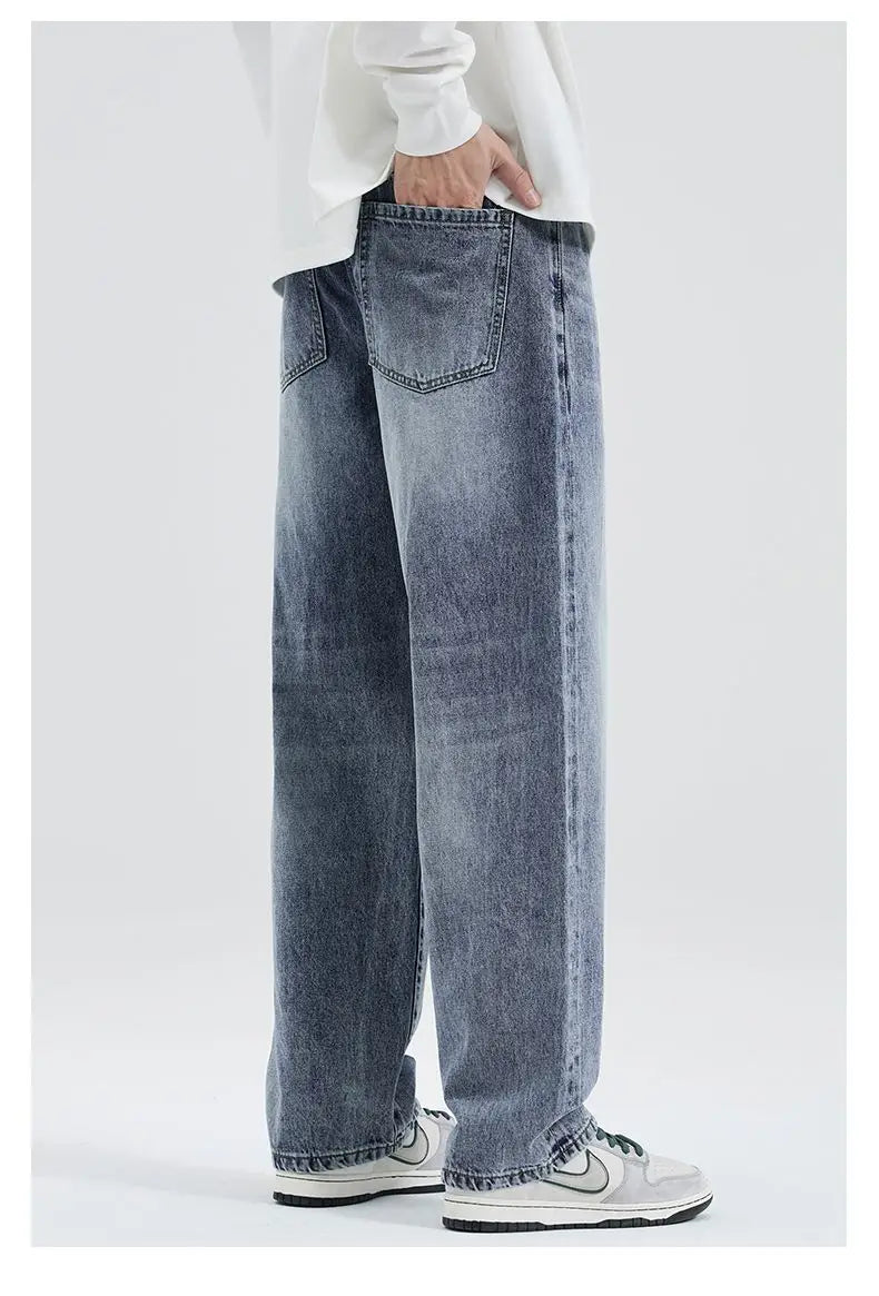 Men's Loose Wide-leg Trendy and Versatile Jeans for Spring Autumn Casual and Versatile Men's Jeans for Man Denim Pant Streetwear