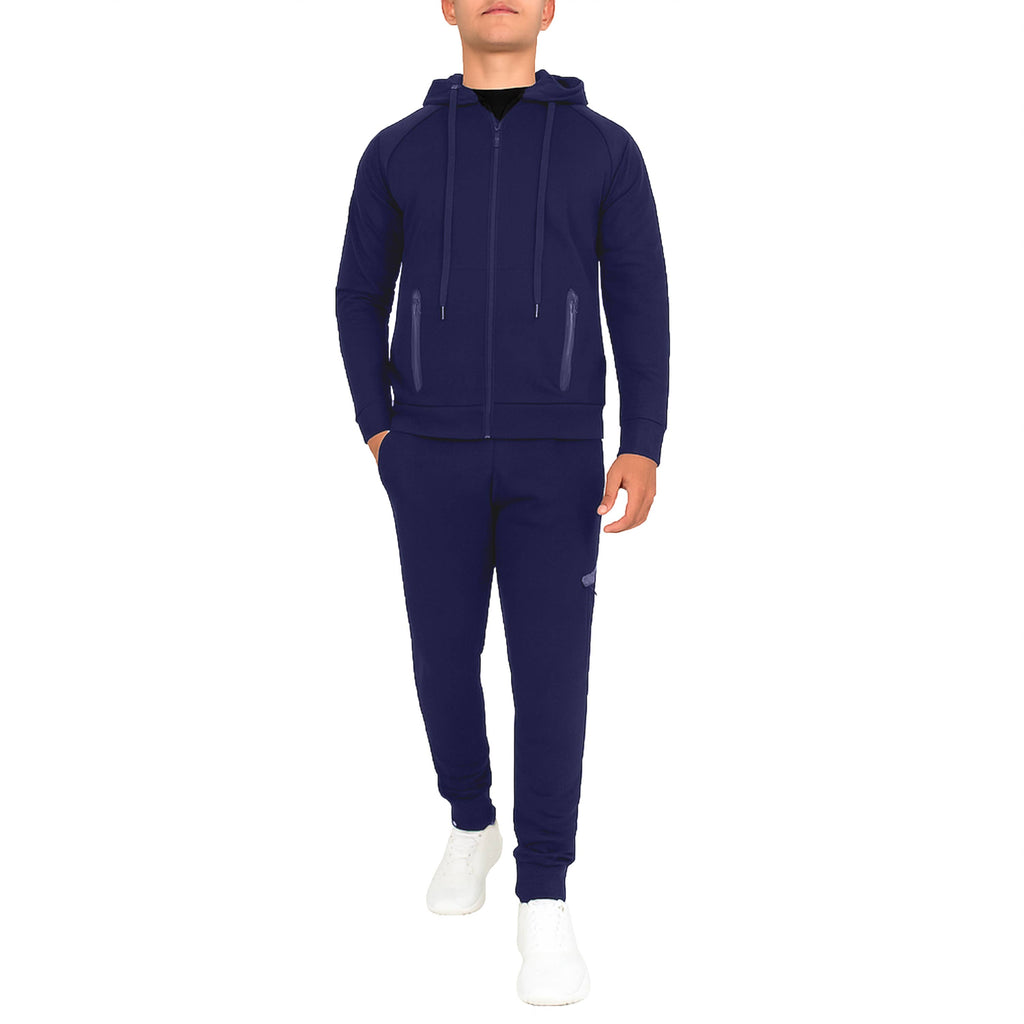 2-Piece Men's Tech Fleece Hoodie & Jogger Set (S-3XL): Black / XL