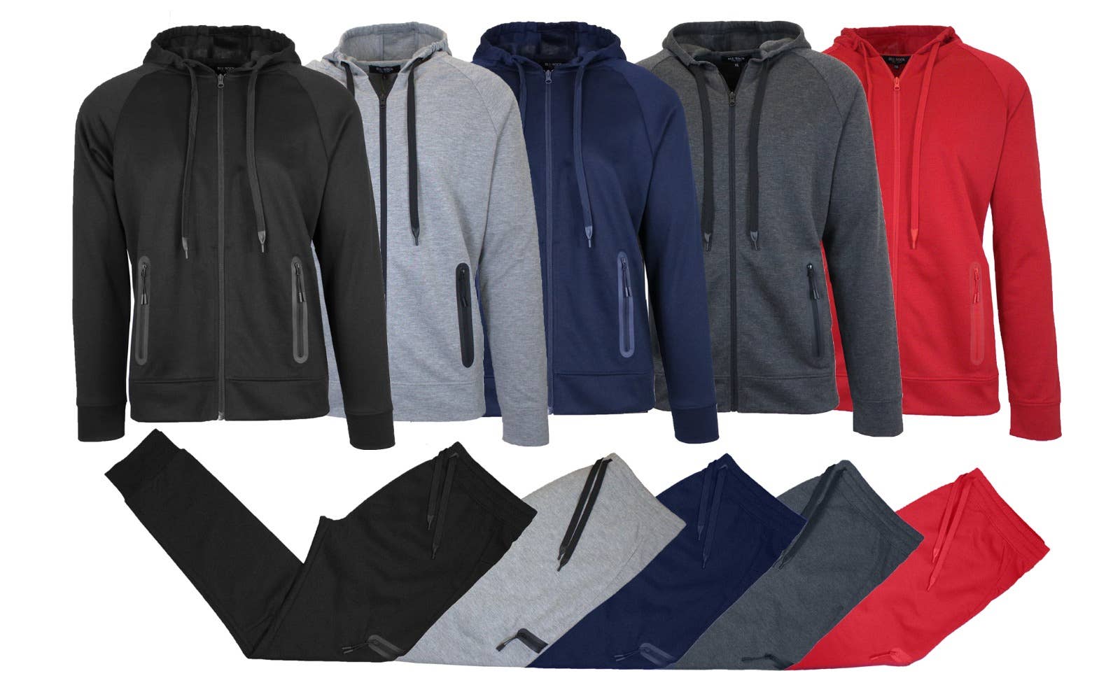 2-Piece Men's Tech Fleece Hoodie & Jogger Set (S-3XL): Black / XL