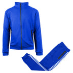 Men's Tech Fleece Sweatshirt And Jogger 2 Piece Set: Royal / XL
