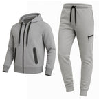 2-Piece Men's Tech Fleece Hoodie & Jogger Set (S-3XL): Black / XL