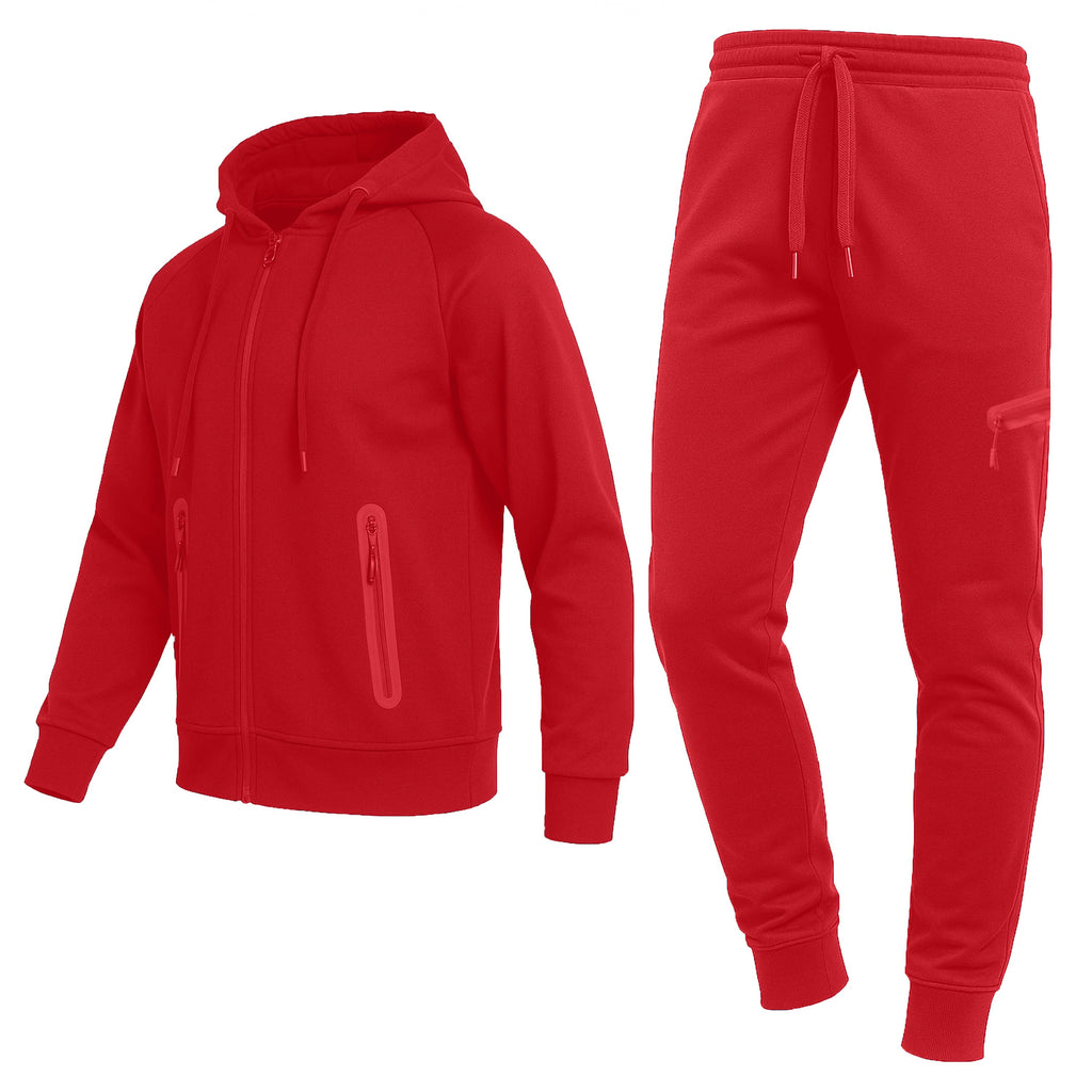 2-Piece Men's Tech Fleece Hoodie & Jogger Set (S-3XL): Black / XL