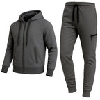 2-Piece Men's Tech Fleece Hoodie & Jogger Set (S-3XL): Black / XL