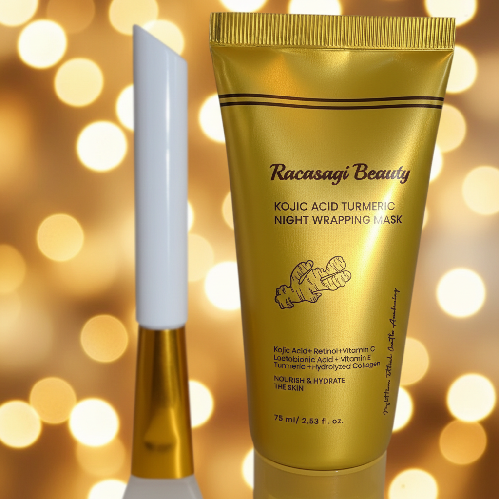 Racasagi Beauty Kojic Acid Turmeric Night Wrapping Mask - Close-Up