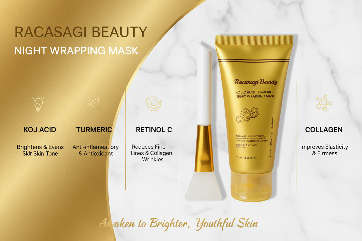 Racasagi Beauty Kojic Acid Turmeric Night Wrapping Mask